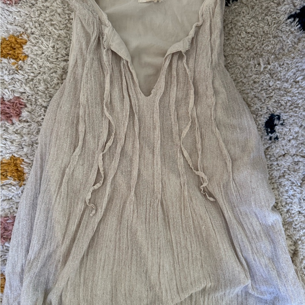 Meadow Rue Cream Textured Blouse